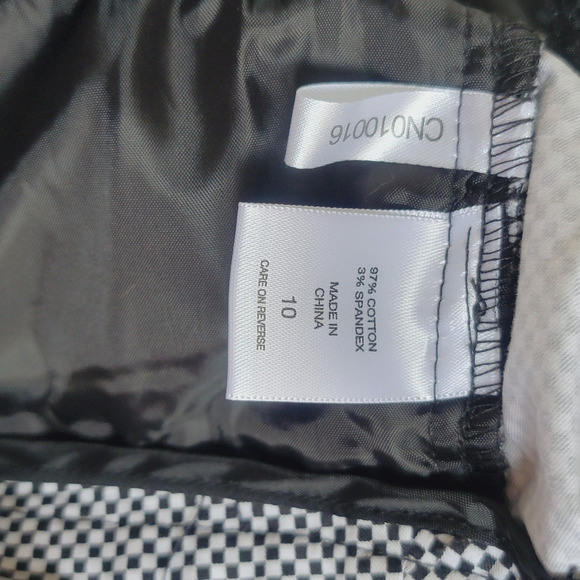 Black & White Checkered Bermuda Shorts Sz 10 - Picture 4 of 8